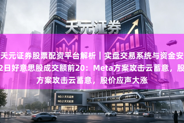 天元证券股票配资平台解析|实盘交易系统与资金安全说明 7月2日好意思股成交额前20:Meta方案攻击云蓄意,股价应声大涨