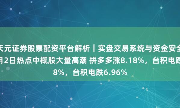 天元证券股票配资平台解析｜实盘交易系统与资金安全说明 7月2日热点中概股大量高潮 拼多多涨8.18%，台积电跌6.96%